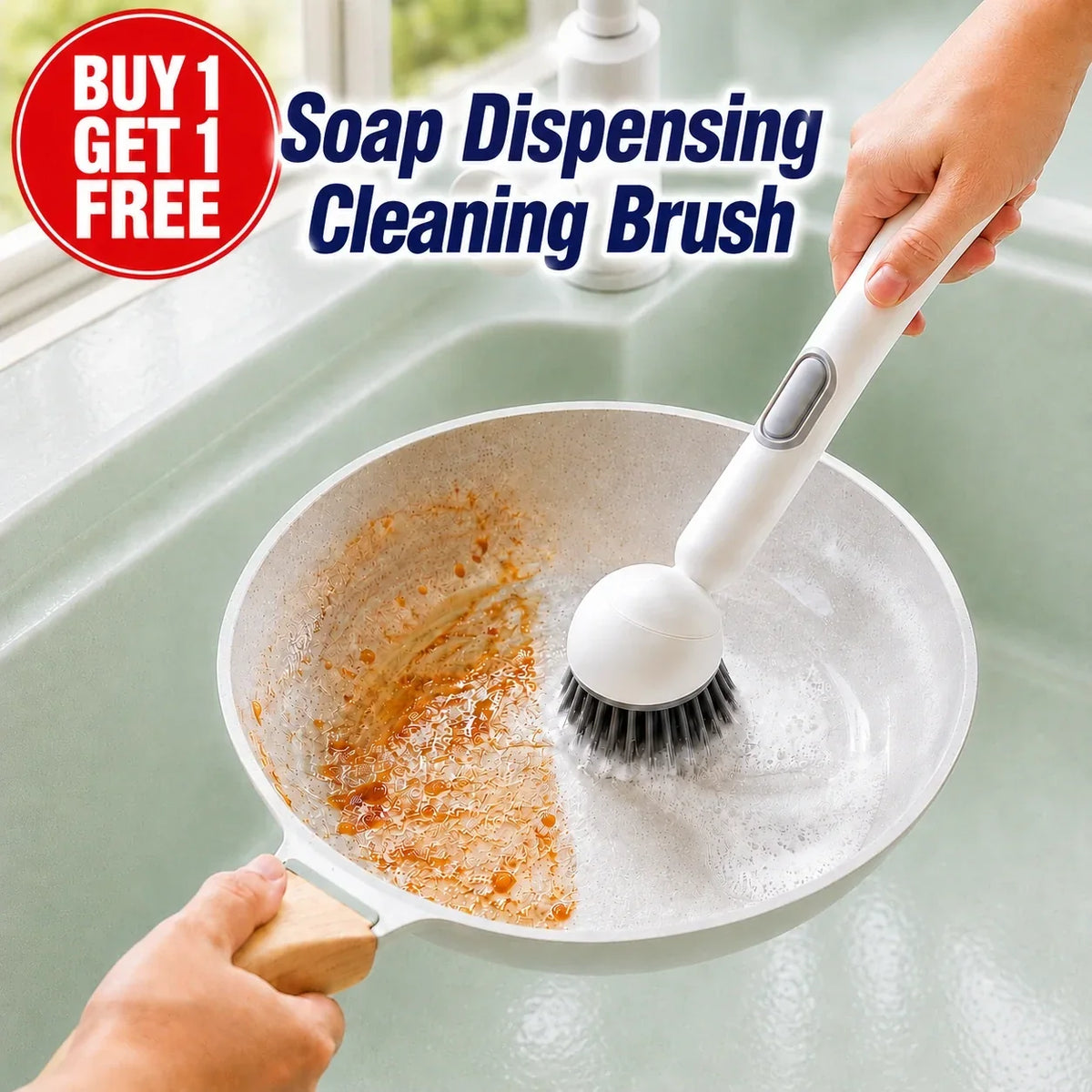 Soap Dispensing Cleaning Brush | Built-In Liquid Dispenser | Buy 1 Get 1 Free🔥